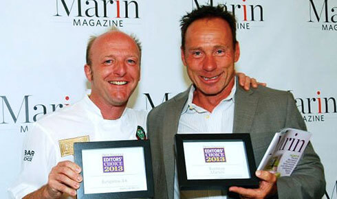 Owner and chef winning Editors choice award 2013